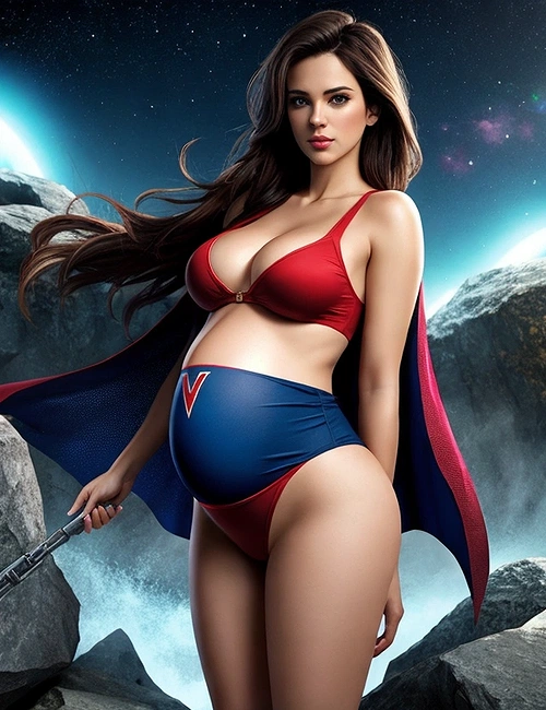 pregnant superhero