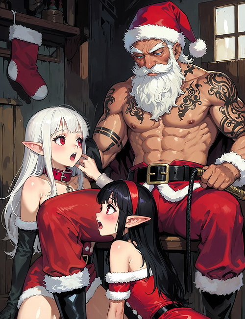 Santa with fav elves