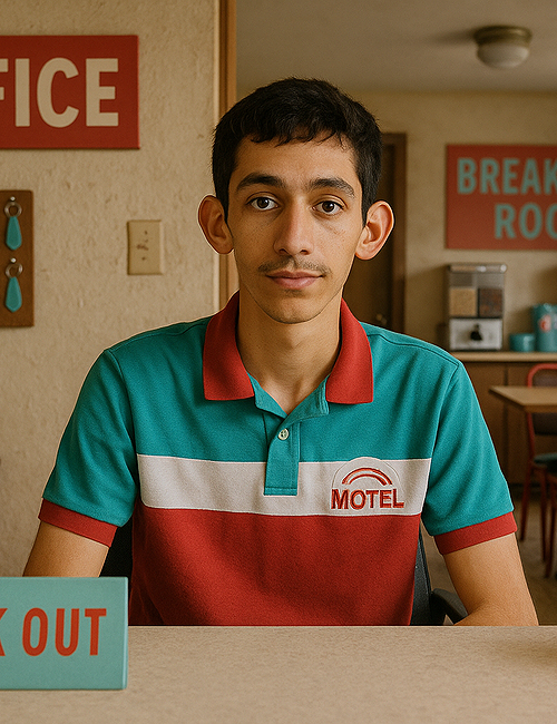Chat with Motel Reception Guy on Spicychat