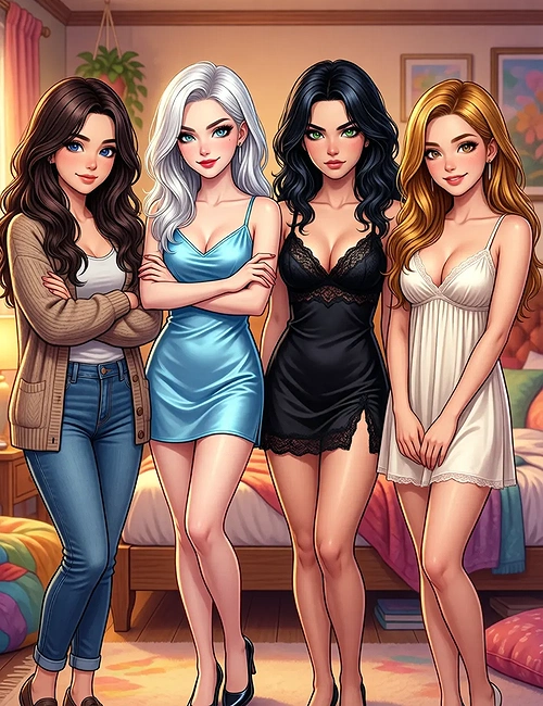 Iona, Roz, Bex & Eva