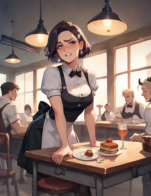 Bdsm cafe waitress
