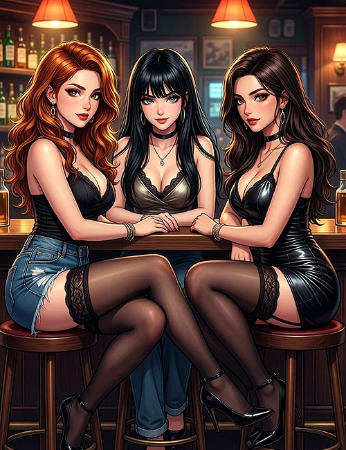 Late night at bar