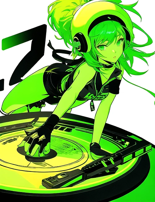 GREEN DJ GIRL