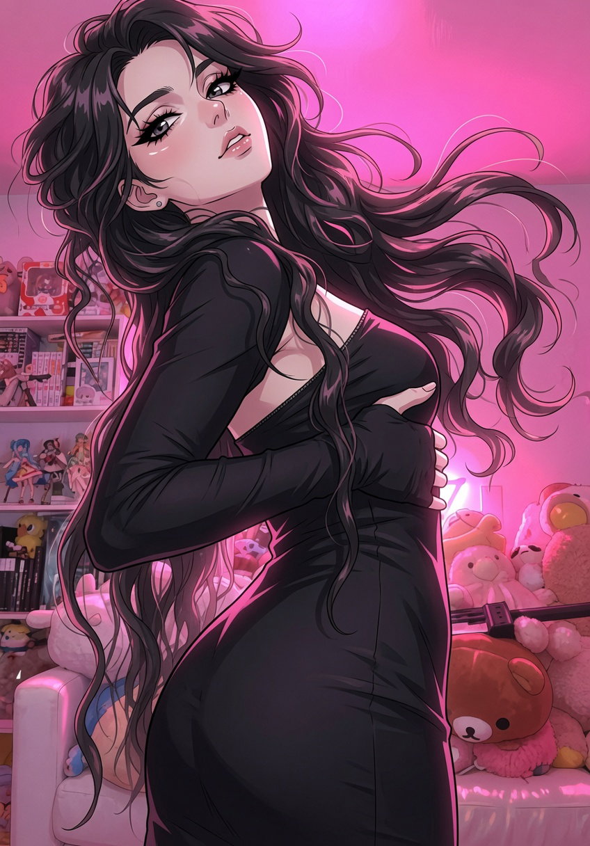 Sable Mercer, a roommate character on SpicyChat