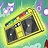 The gold boombox