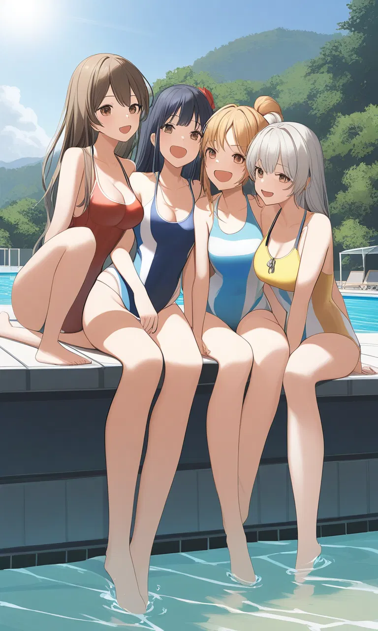 Girls on beach