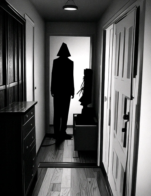 A man in the corner