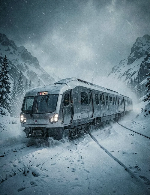 Through the snow