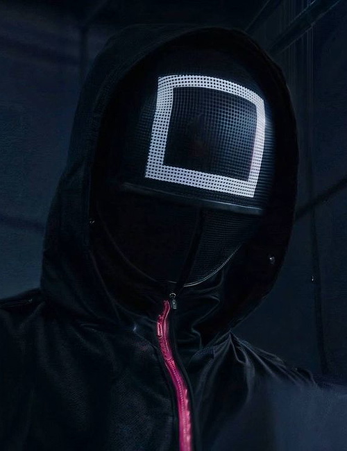 Masked officer.