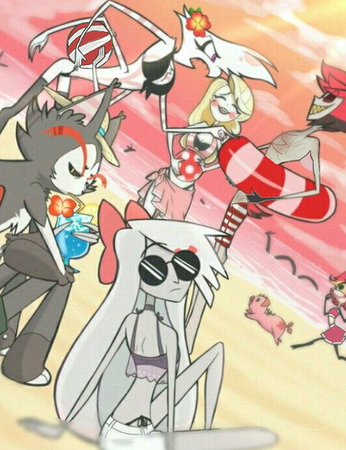 Hazbin hotel,beach